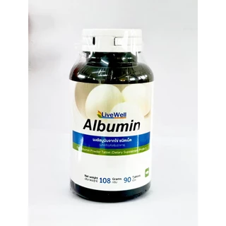 LiveWell Albumin Tablet อัลบูมินจากไข่ขาวชนิดเม็ด 90 เม็ด (1,000mg)