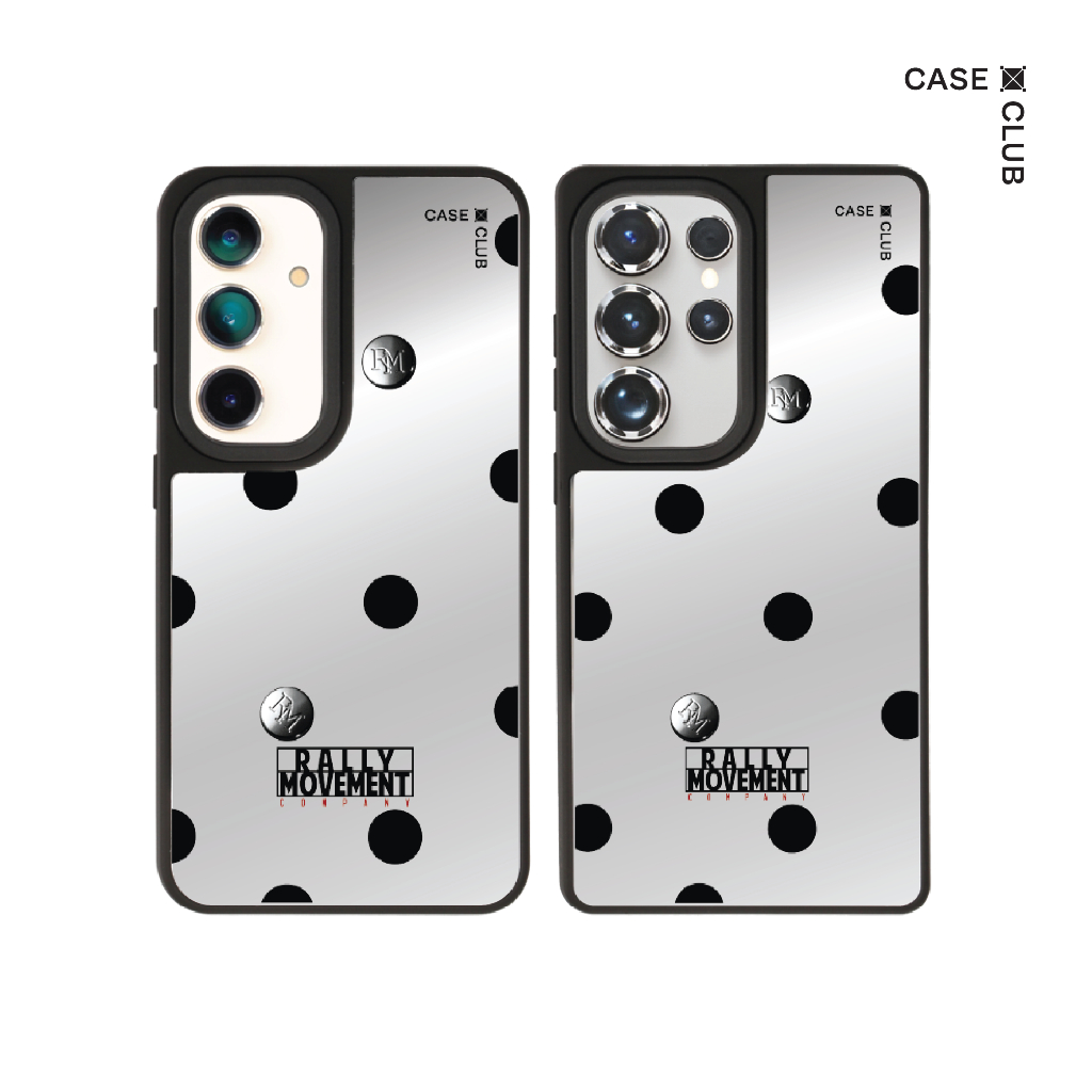 CaseClub เคส กระจก เคส ซัมซุง เคส Samsung ลาย Rally RM Dot ลายจุด RM สำหรับ Galaxy S25 Ultra / S25 /