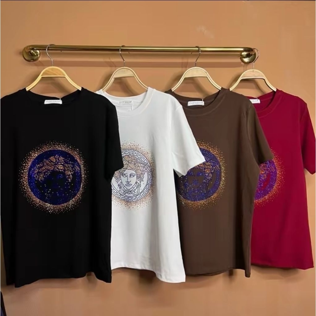 เสื้อยืดป้ายPOPSHOP รุ่น เวอ อก40"-46" ยาว27"