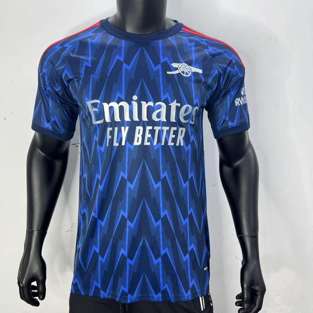25/26 away พรีเมียร์ลีกฤดูกาลที่สองอาร์เซนอลเสื้อเยือนแขนสั้นรุ่นแฟนฟุตบอลเครื่องแบบเกม AAA