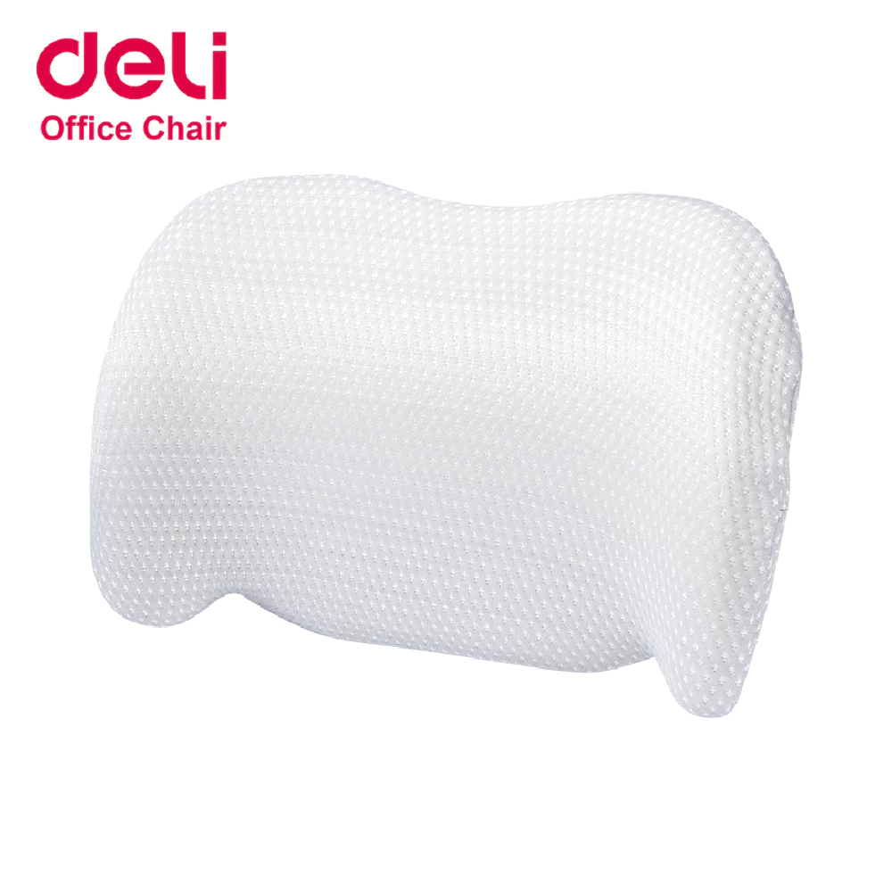 Deli เบาะรองหลังรองคอเพื่อสุขภาพ เมมโมรี่โฟม นุ่มสบาย โค้งตามร่ายกายมนุษย์ Lumbar Support