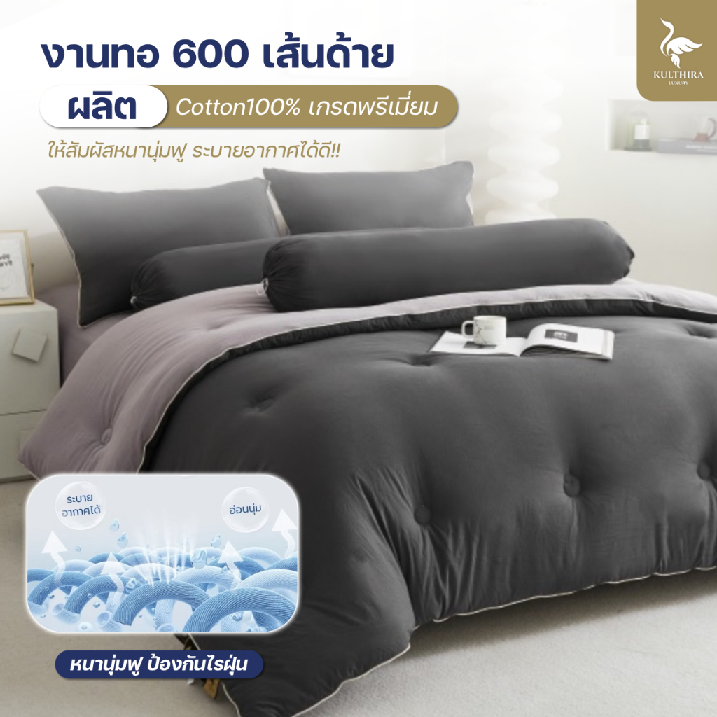 KULTHIRA รุ่น Cotton Two tone หนานุ่มฟู  ห่มอุ่น รุ่นขายดี!! Bestseller รูปที่ 4