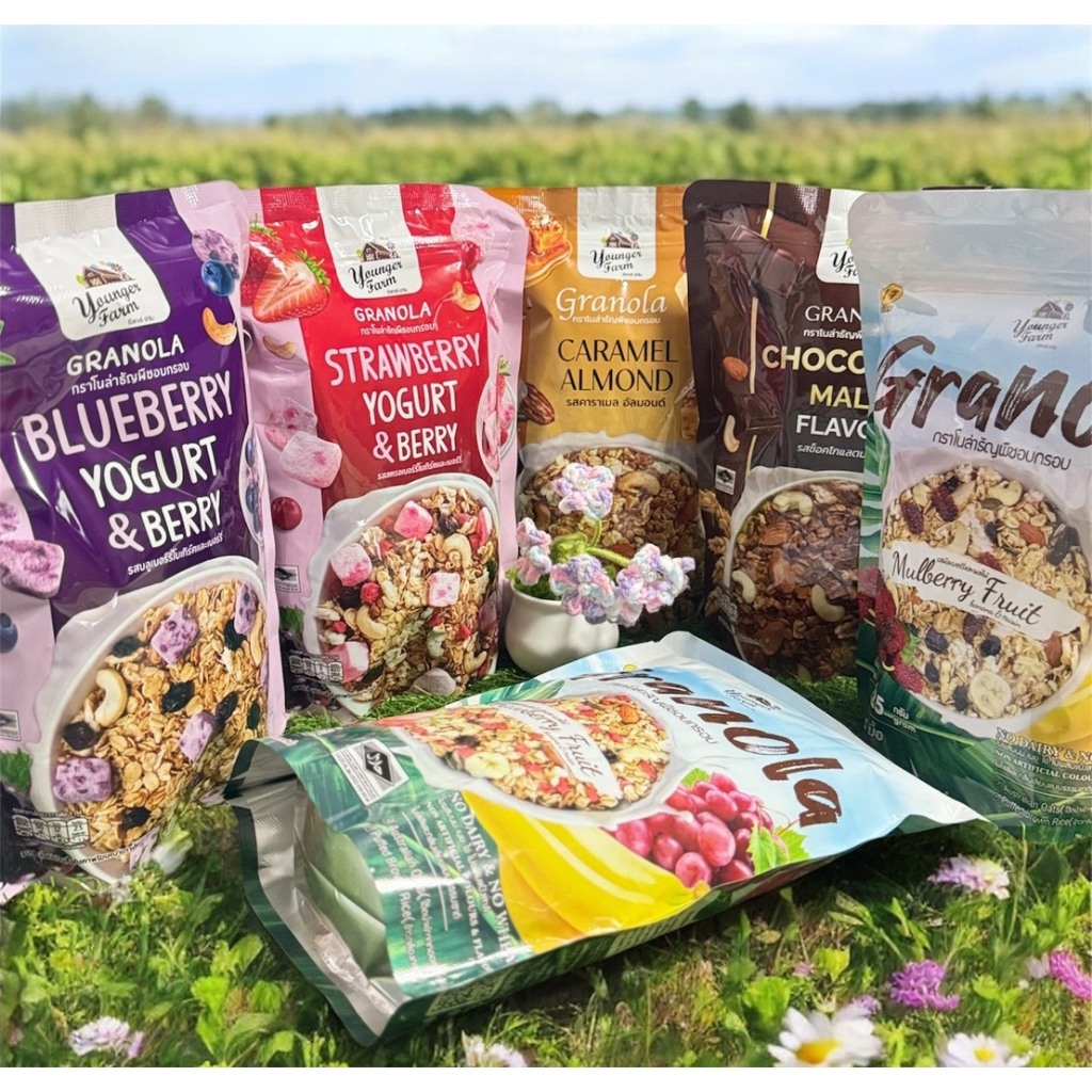 ซื้อ1+แถม1(รวม2ซอง)กราโนร่าธัญพืชอบกรอบ สินค้าผลิตใหม่ พร้อมส่ง (แบบซอง)