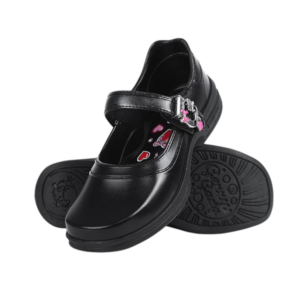 Gerry Gang เกิร์ลลี่แก็งค์ G 6804 6805 6806 6807 หนังดำ รุ่น เพชร รองเท้านักเรีย