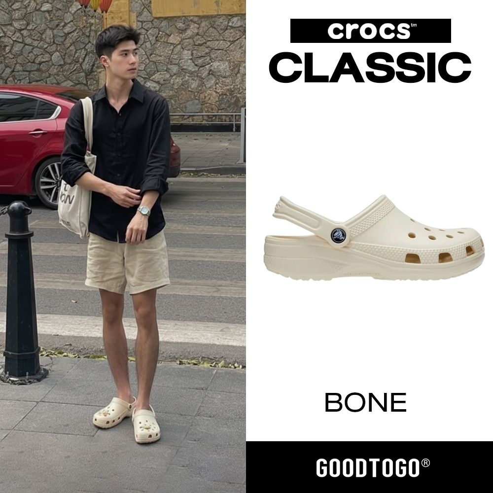 Crocs Classic Clog รองเท้าแตะ รองเท้าลำลองผู้ใหญ่ รหัสสินค้า 10001-2Y2 สีครีม