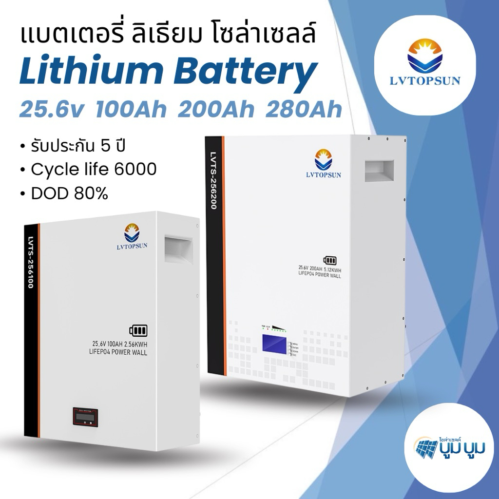 Lithium Battery 25.6v 51.2V 100Ah 200Ah 280Ah 314Ah 300Ah LVTopsun รุ่น G3 G4 แบตเตอรี่ลิเธียม