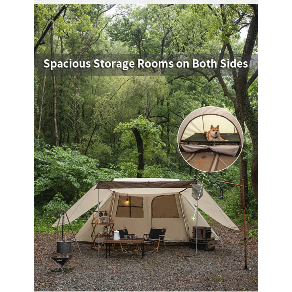 Naturehike Village 5.0 Ridge เต็นท์อัตโนมัติ Camping รุ่นมีกันสาดด้านข้าง