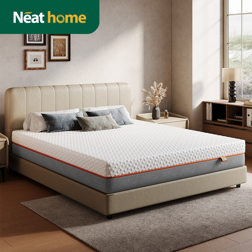 NEAT ที่นอนยางพารา ลดแรงกดทับ บอกลาอาการปวดหลัง สัมผัสนุ่มแน่น เย็นสบายและระบายอากาศได้ดี หนา 8 นิ้ว