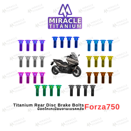 Honda Forza750 น็อตจานหลัง ไทเทเนียม Titanium Rear Disc Brake Bolt