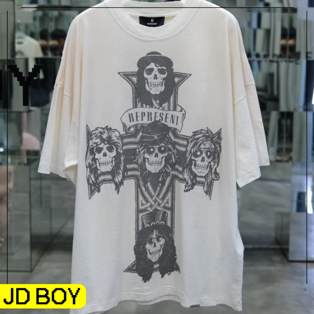 (มีส่งด่วนได้ของเลยวันนี้) JDBOY - Represent X Gun N' Rose เสื้อวง เสื้อยืด ของแท้ พร้อมส่ง