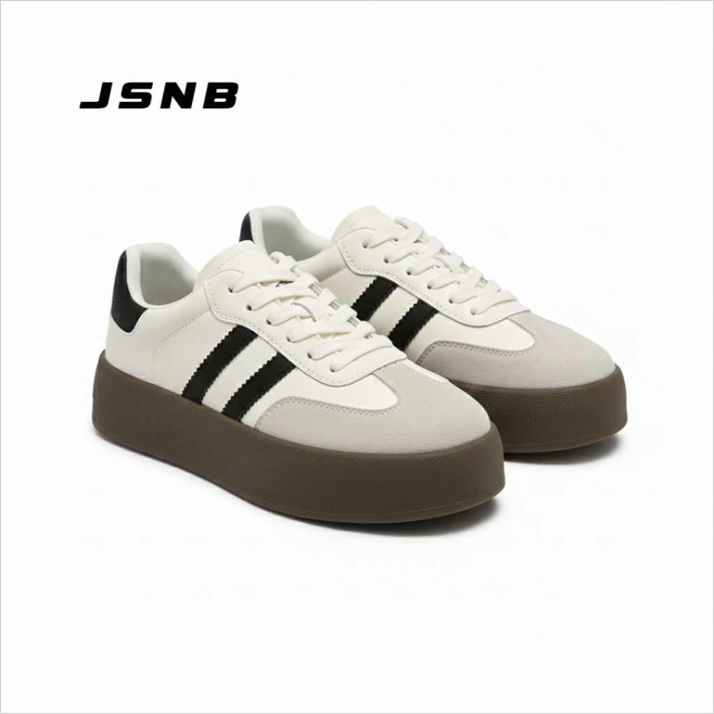 JSNB รองเท้าผ้าใบ แนวสตรีท พร้อมส่งฟรี รองเท้าผ้าใบแฟชั่นลำลอง พื้นหนานุ่ม กันลื่น ระบายอากาศดี น้ำหนักเบา [LN663]