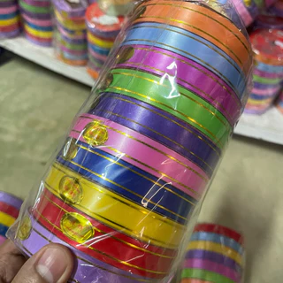 ริบบิ้น คละสี คละลาย สุ่มลาย แพคละ10ม้วน ราคาส่ง