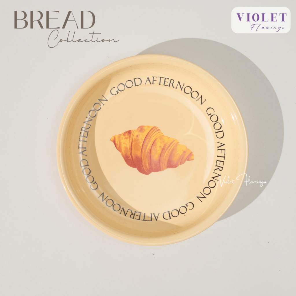 Violet Flamingo - Bread Collection จานชามเซรามิครุ่น Bread จานถ้วยลายขนมปังสุดคิ้วท์