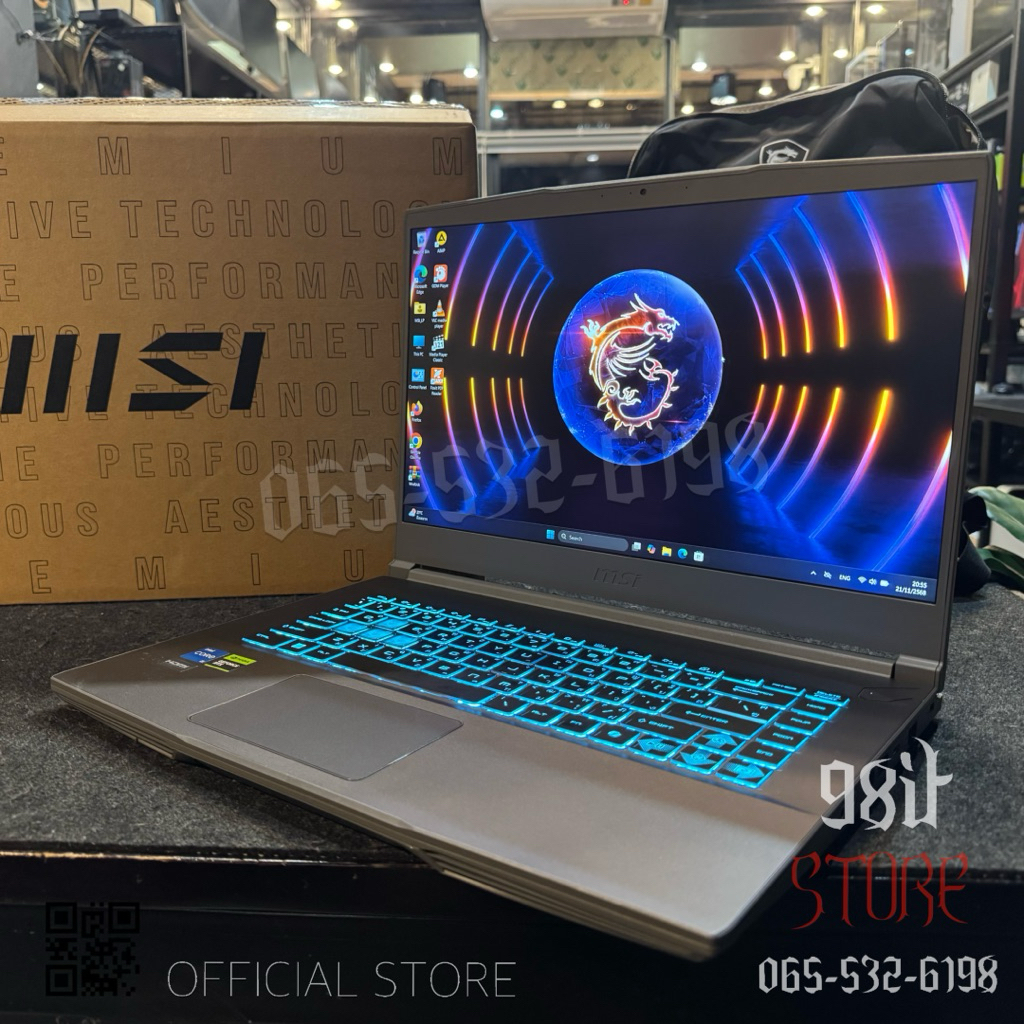💻 NOTEBOOK MSI Thin 15 B13UC-1609TH Core i5-13420H RTX 3050 RAM 8 จอ 15 นิ้ว FHD 144 Hz ประกันศูนย์ 