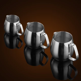 เหยือกตีฟองนม ถ้วยตวงกาแฟขนาด 300ml/420ml /600 ML Stainless Milk Pitcher สเตนเลสแท้ ถ้วยตีฟองนม เหยือกกาแฟ