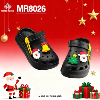 Marco Rocco รองเท้าหัวโต วันคริสต์มาส EVA กันลื่น ระบายอากาศ นุ่มใส่สบาย รองเท้าเบอร์รี่ MR8026