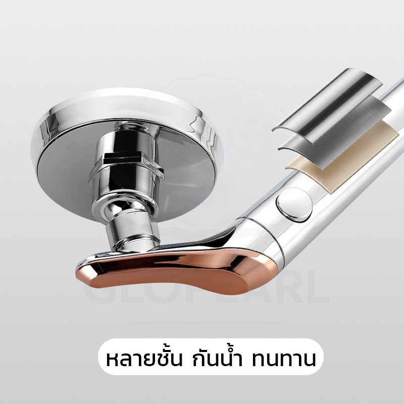 GLOPEARL หัวฝักบัวแรงดันสูง ปรับหมุนได้รอบทิศ ทนทาน ใช้งานยาวนาน วัสดุพรีเมี่ยม - รูปที่ 7