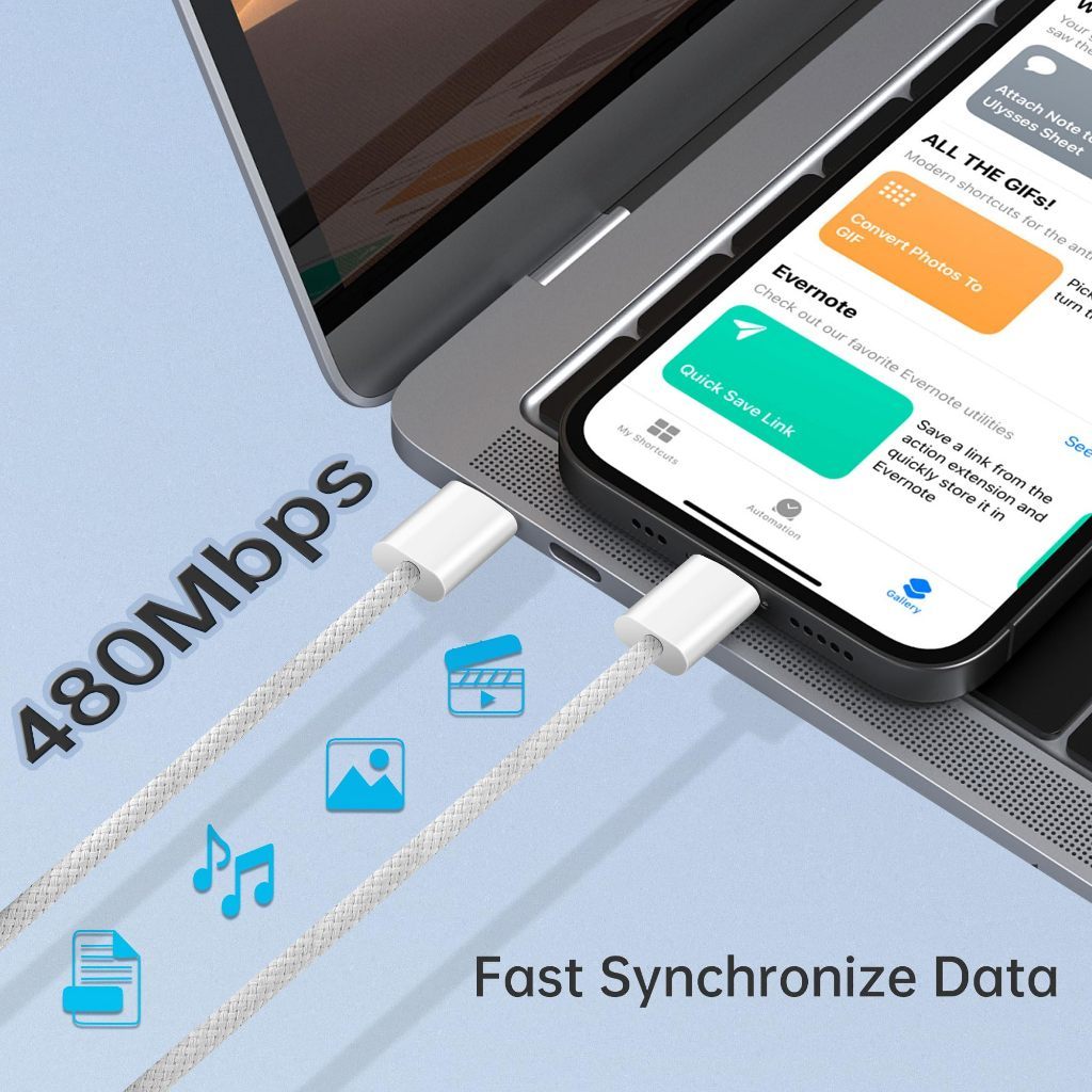 สายชาร์จเร็ว+หัวชาร์จเร็ว PD 45W ชุดชาร์จ type-c Fast charge type c to Li รองรับรุ่น IP7 -17 PRO MAX - 5