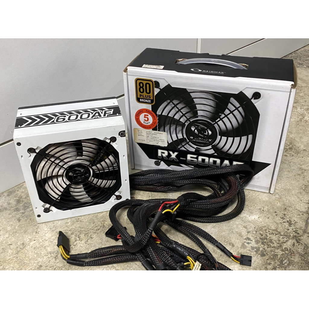🖥️Power supply RaidMax🌟RX-600AF (600W) 80+ มือสองมีกล่อง✅📣