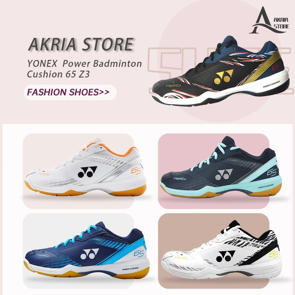 (รับหิ้วของจากเกาหลี ) รรองเท้าลำลองแฟชั่น ทันสมัยหลากหลาย YONEX Power Badminton Cushion 65 Z3 SHB65