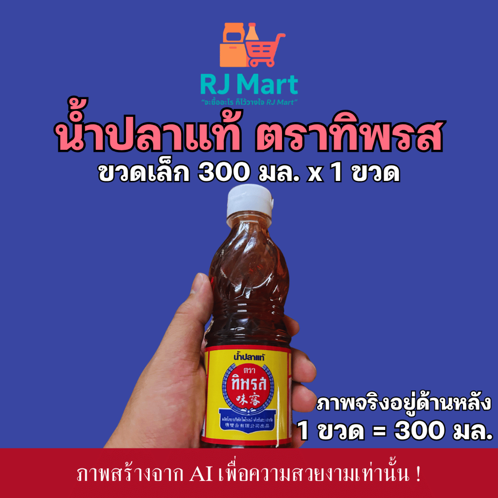 [1 ขวด] น้ำปลาแท้ ตราทิพรส ขวดเล็ก 300 มล. x 1 ขวด
