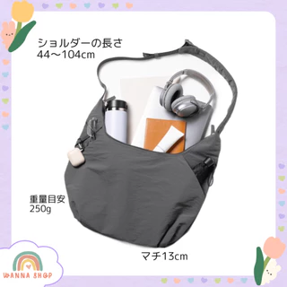 พร้อมส่ง🔥ของแท้ GU Cocoon Shoulder Bag กระเป๋าสะพายข้าง ผ้าไนลอน หนังเทียม ขนาดใหญ่ใส่ A4 ได้