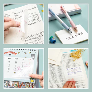 (มีสีให้เลือกเยอะมาก!!) กระดาษโน้ตใส กระดาษโน้ตใสมีกาว โน้ตแบบใส มีหลายสีและขนาด ใช้งานสะดวก llร้านคนไทย ส่งจากไทยll