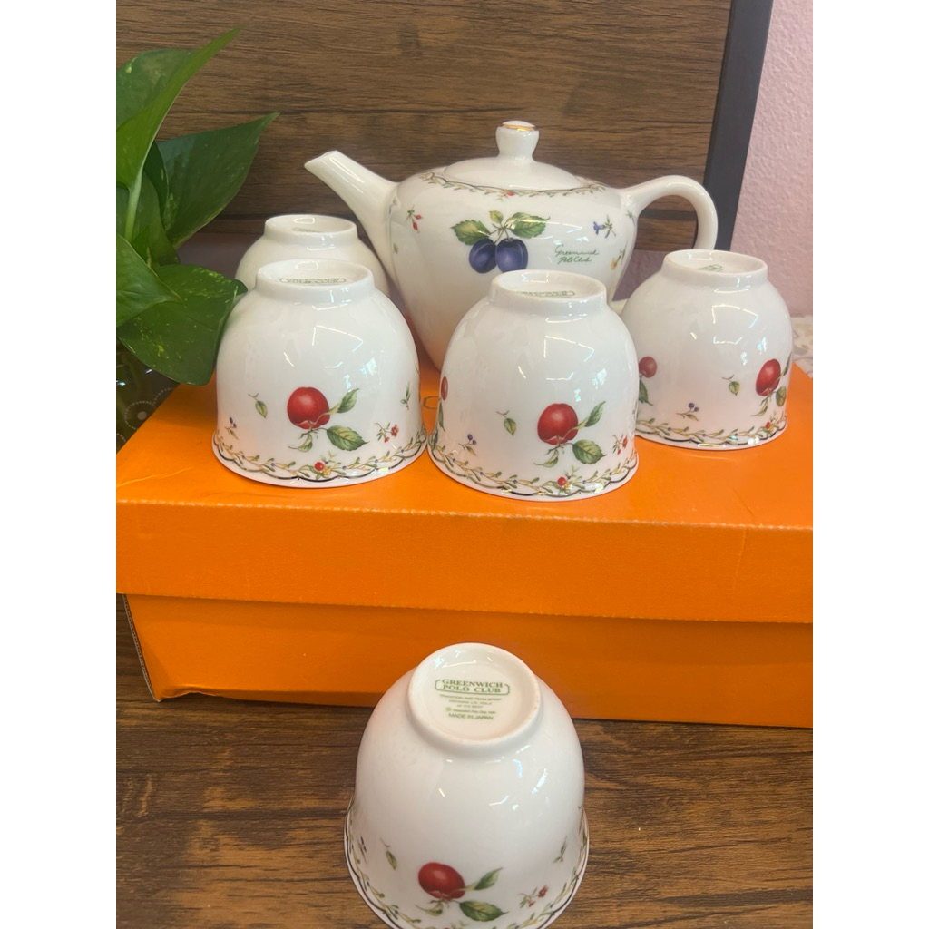 ชุดกาชงชาพร้อมถ้วยชา POLO CLUB ยกกล่อง 6 ชิ้น (PL4001)