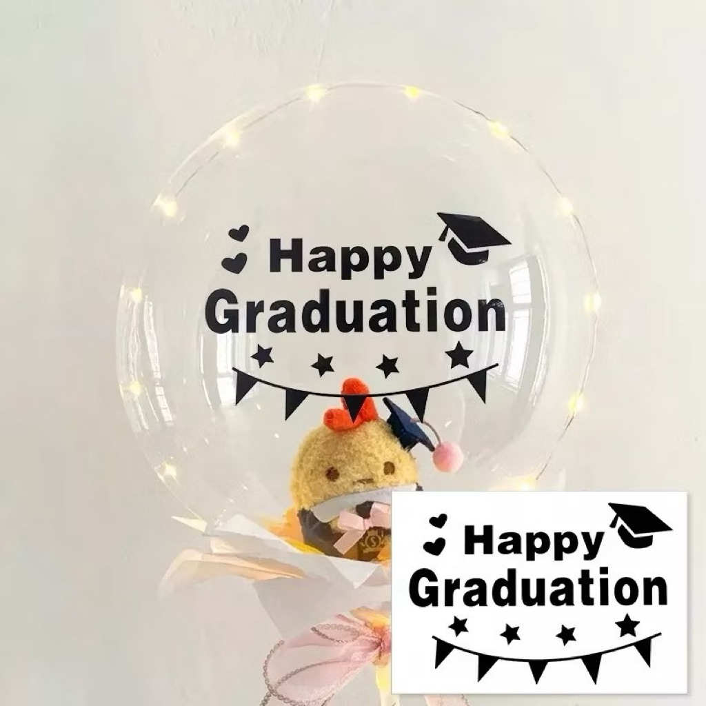 🔥🇹🇭พร้อมส่ง🔥สติกเกอร์ติดลูกโป่ง ติดกล่อง HBD HNY MCM ANNIVERSARY CONGRATULATIONS - รูปที่ 5