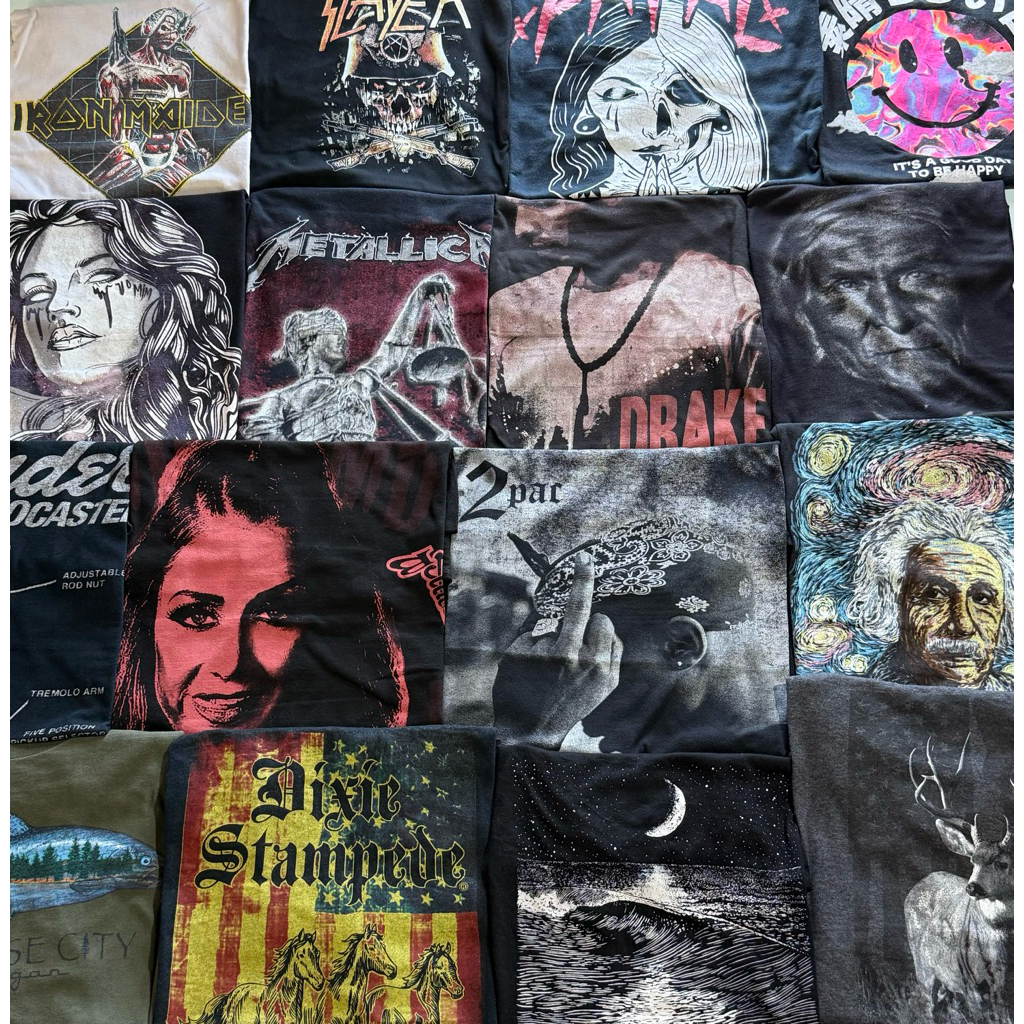 เสื้อยืดมือสองงานลายมัน