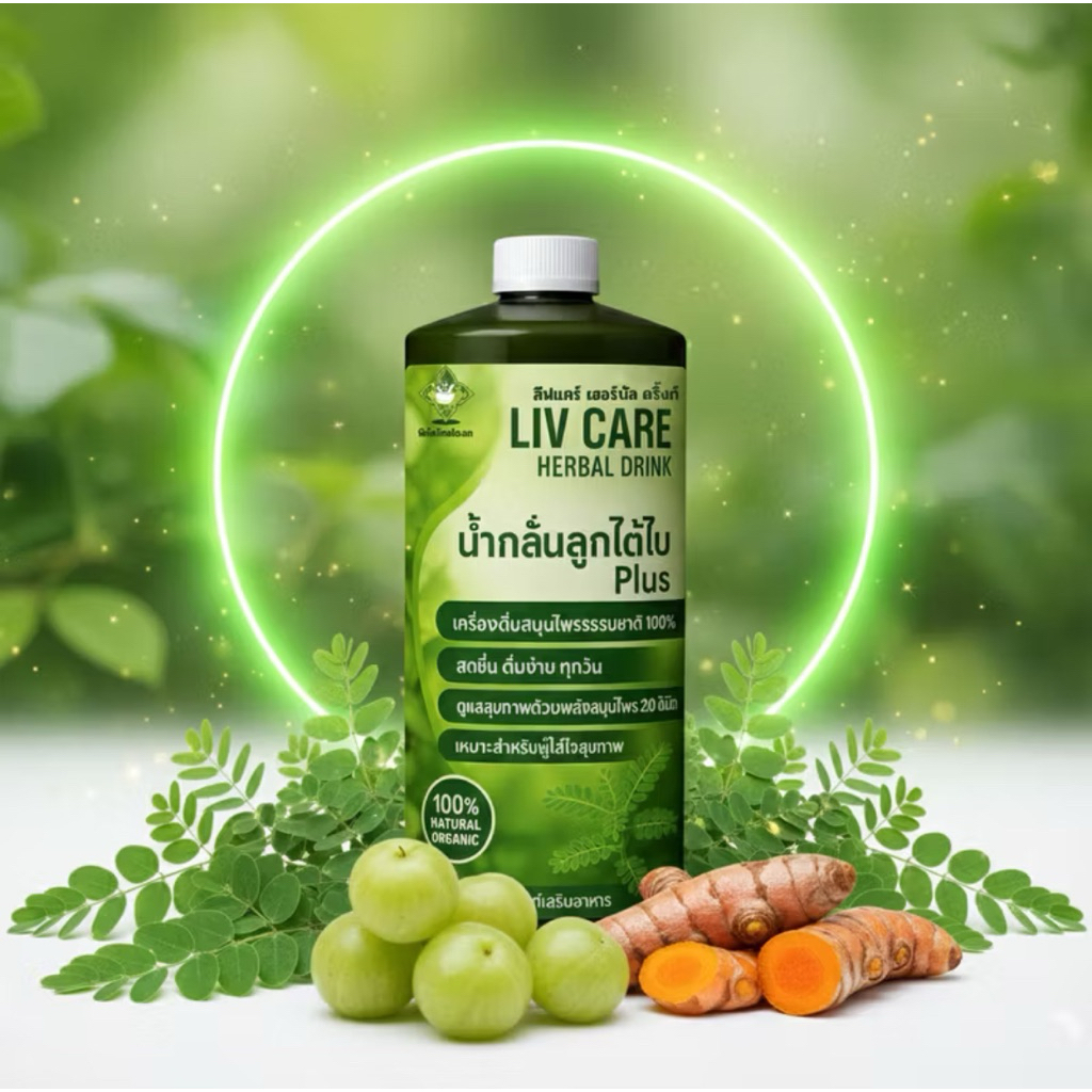 น้ำกลั่นลูกใต้ใบ Plus เครื่องดื่มสมุนไพรสูตรเข้มข้น ขนาด 1.1 ลิตร สดชื่น ดื่มง่าย ทุกวัน