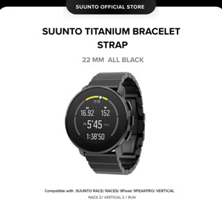 สายนาฬิกา Strap Suunto 22mm All Black Full Titanium Bracelet