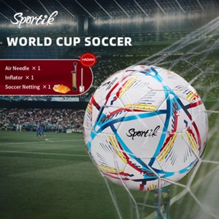 ลูกฟุตบอล เบอร์ 5 หนังPU คุณภาพสูง ของขวัญ กลางแจ้ง การแข่งข…