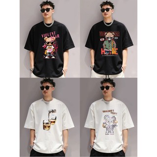 เสื้อยืดคอกลม สำหรับชายหญิงผ้าเนื้อนุ่มใส่สบายพร้อมส่งสกรีนลายอย่างดีไม่ย้วยไม่หลุดลอกสีไม่แตก100%