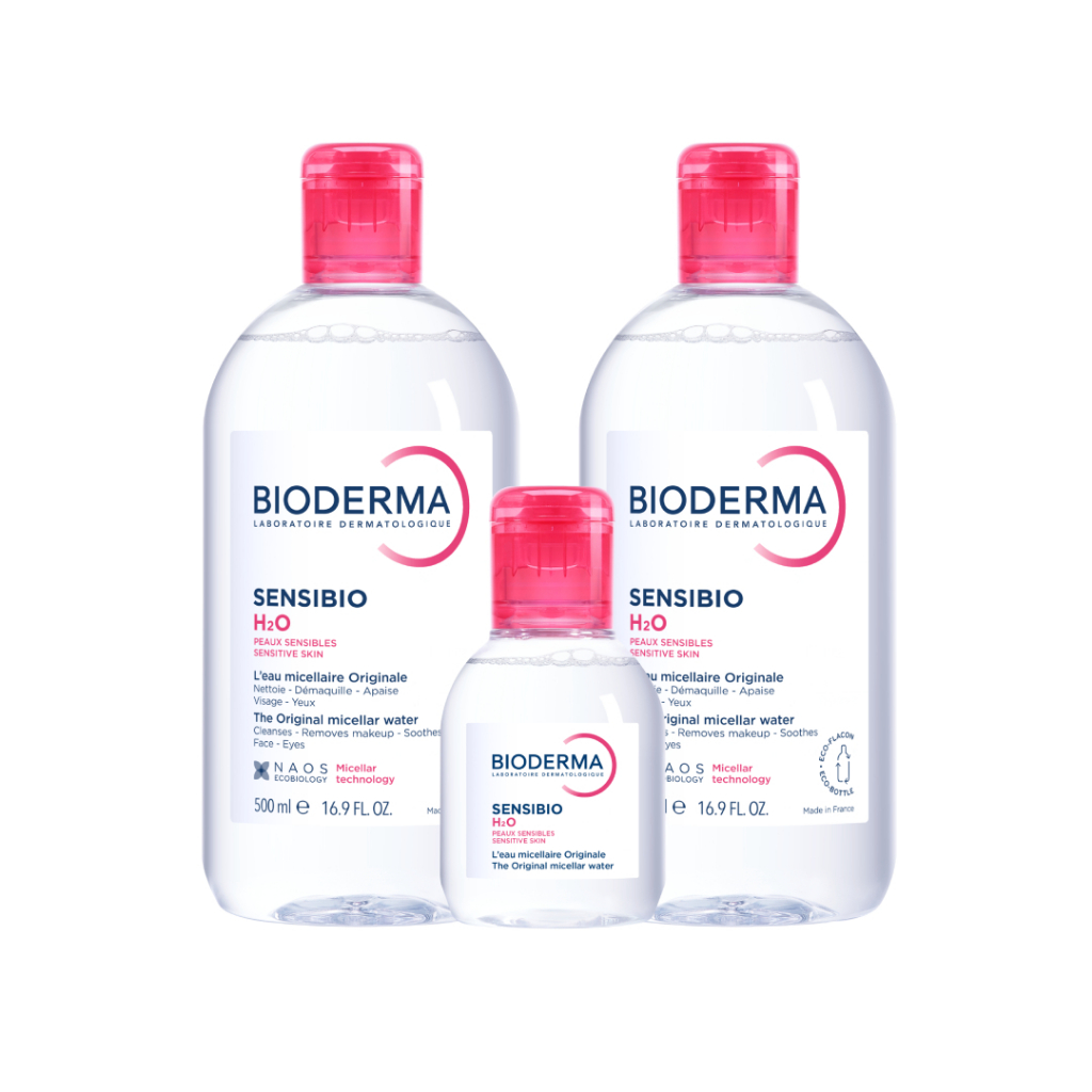 Bioderma Sensibio H2O ไมเซล่าคลีนซิ่งวอเตอร์ สำหรับผิวแพ้ ระคายง่าย (500 มล. 2 ขวด + 100 มล.) - 6