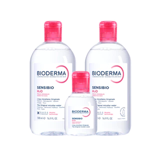 Bioderma Sensibio H2O ไมเซล่าคลีนซิ่งวอเตอร์ สำหรับผิวแพ้ ระคายง่าย (500 มล. 2 ขวด + 100 มล.)