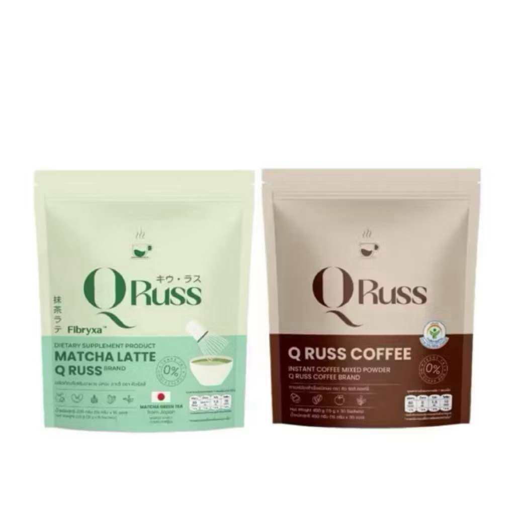 กาแฟ Q Russ Coffee Plus กาแฟ คิวรัสส์ คอฟฟี่ พลัส 1 ห่อบรรจุ 30 ซอง
