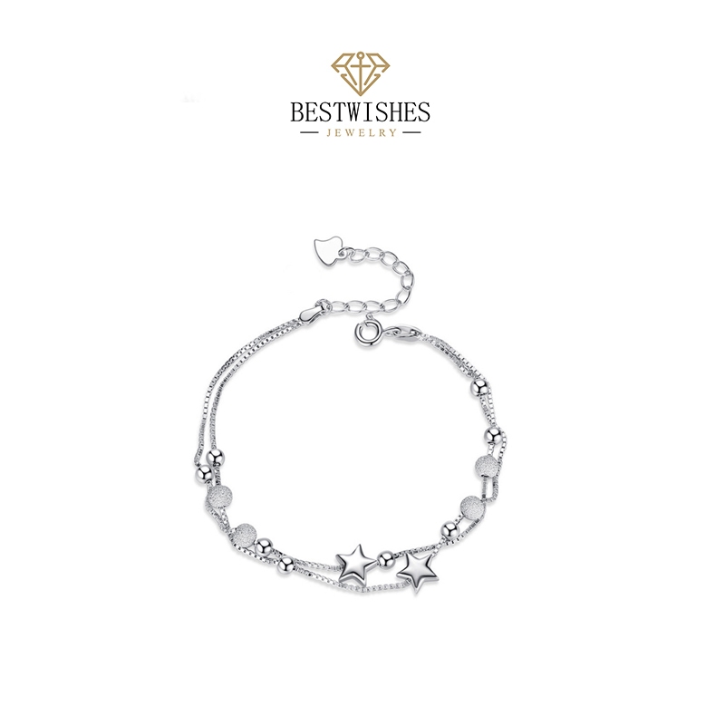 BW jewerly สร้อยข้อมือเงิน Star Story กําไลข้อมือผู้หญิง สร้อยข้อมือสตาร์ไลท์ กำไลแฟชั่น ของขวัญ