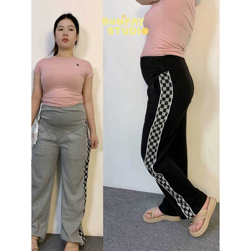 กางเกงขายาวคนท้อง ผ้ายืด สวมใส่สบาย