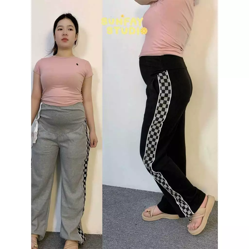 กางเกงขายาวคนท้อง ผ้ายืด สวมใส่สบาย