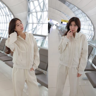CO1055 Airport Cozy Thermal Set ชุดเซ็ตกันหนาว (Hoodie + Pants)