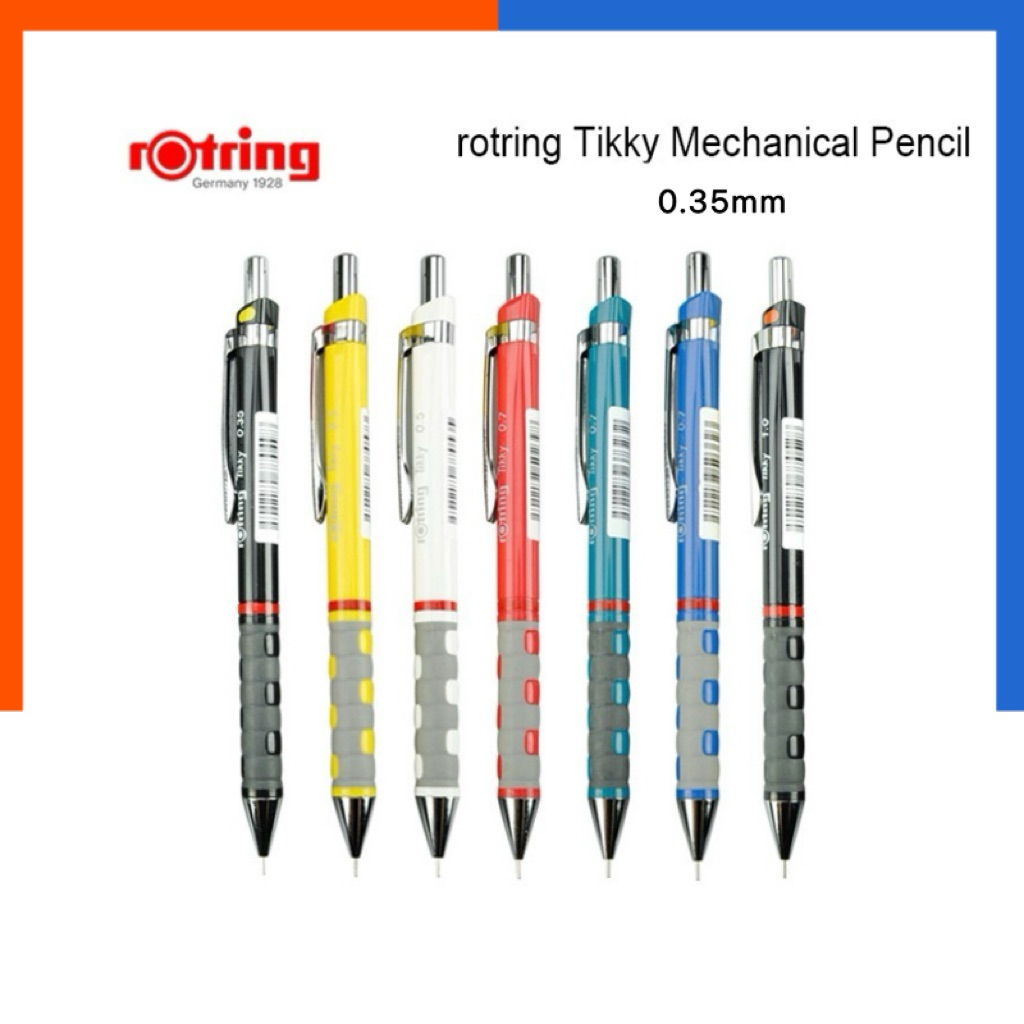 ดินสอกด รอตติ้ง 0.35 รุ่นหายาก ของแท้ Rotring Tikky ดินสอ อัตโนมัติ 0.35มม Plactis body ดินสอเขียนแบ