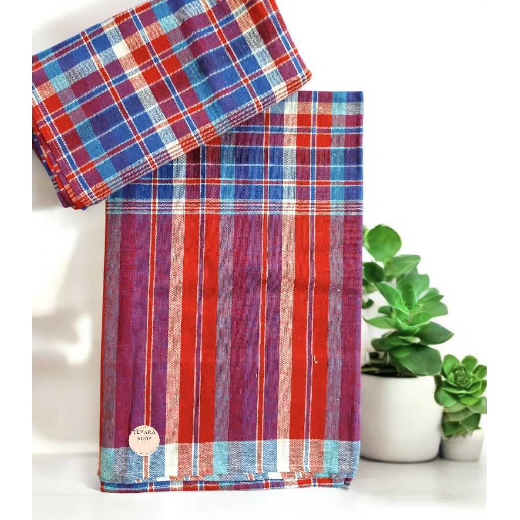 ผ้าขาวม้าตรารถไฟ ผ้าฝ้าย100%  ผ้านุ่ม ทอแน่น ผ้าไม่หด สีไม่ตก เย็บริมเรียบร้อย ขนาดมาตรฐาน 80*180cm - รูปที่ 7