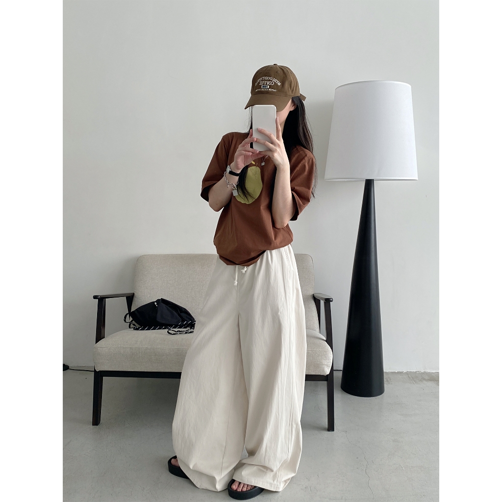 กางเกงขายาว กางเกงเอวต่ำ ทรงหลวม ใส่สบาย ออกแบบสวย สไตล์ลำลอง #010296 - รูปที่ 6