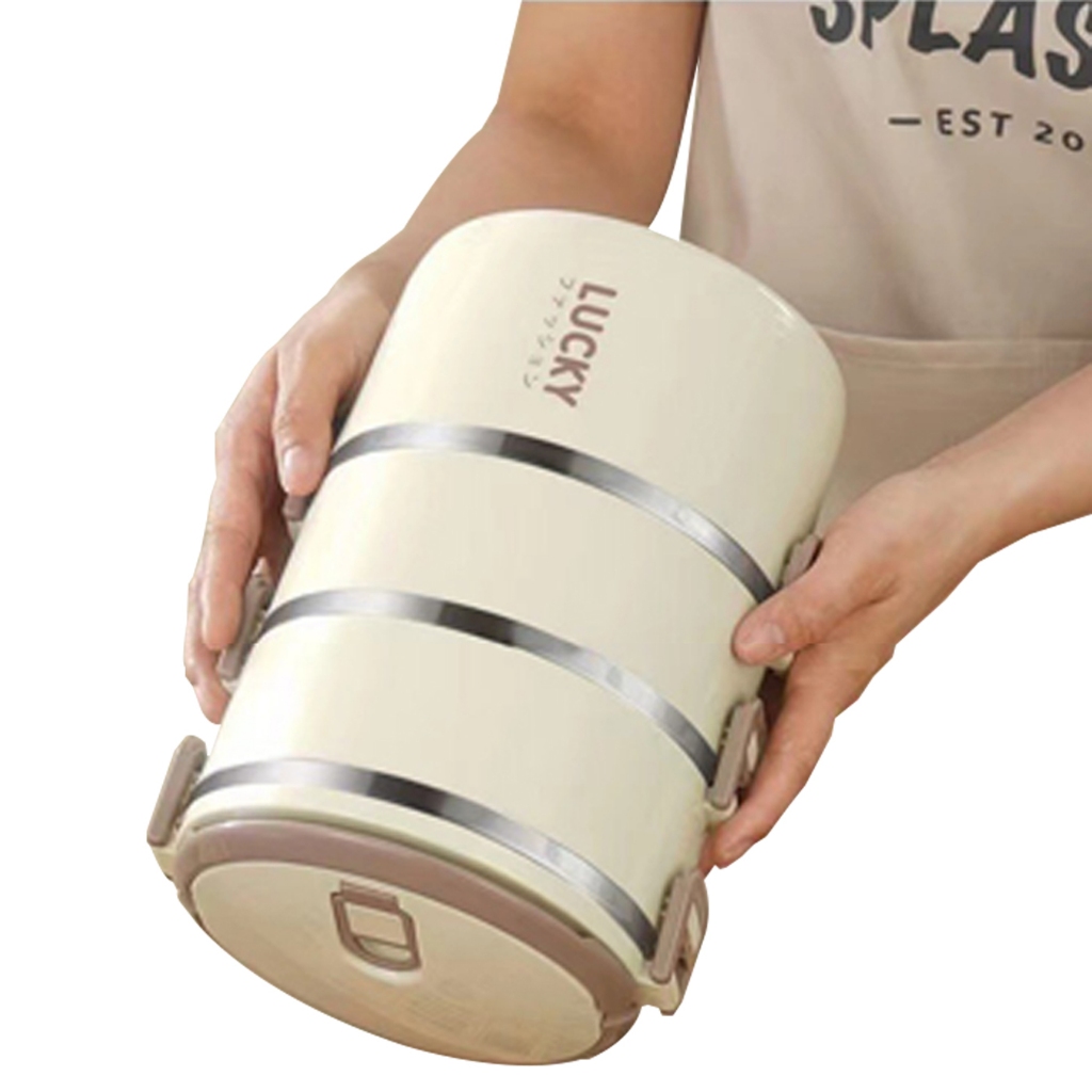 UNITBOMB กล่องอาหารกลางวันสแตนเลส 3ชั้น กล่องอาหารกลางวันแบบพกพา ปิ่นโตเก็บอุณหภูมิ