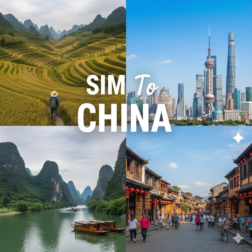 Million Connect SIM to China ซิมท่องเที่ยวประเทศจีน/ความเร็ว4/5G/แพ็คเกจรวม 10GB15GB20GB นาโนซิม และ