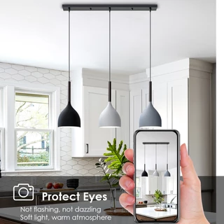 【idea life】LED Pendant Lamp โคมไฟเพดาน 3สี โคมไฟแขวนเพดา โคมไฟเพดานสร้างสรรค์สำหรับห้องครัว โคมระย้าสไตล์อุตสาหกรรม