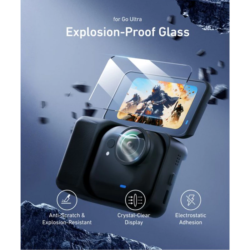 Telesin Insta360 Go Ultra Tempered Glass Protector ฟิล์มกระจกกันรอยหน้าจอ thumbnail 4