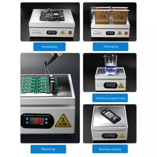 【NEW】แผ่นทําความร้อนไฟฟ้า อลูมิเนียม 0-400℃ บอร์ดวงจรพิมพ์ หน้าจอ LCD สําหรับซ่อมแซมโทรศัพท์มือถือ BGA PTC Heating Plate