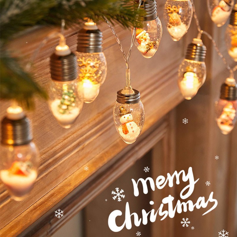 🔥ไฟตกแต่ง LED ไฟตกแต่งซานต้า ไฟแต่งสวน คริสต์มาส 1.5M(10LED)/3M(20LED)สําหรับตกแต่งบ้าน christmas light - รูปที่ 3